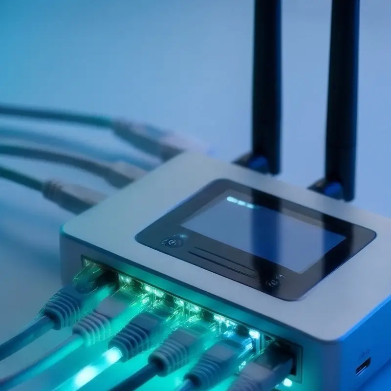 Configuração de routers 5G, redes Wi-Fi de longo alcance e conectividade empresarial no Algarve.